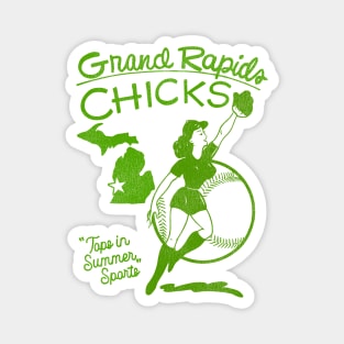 Defunct Grand Rapids Chicks Women's Baseball Team Magnet