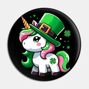 St Patrick's Day Unicorn Pin