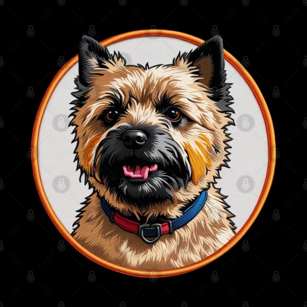 Cairn Terrier Embroidered Patch by Xie