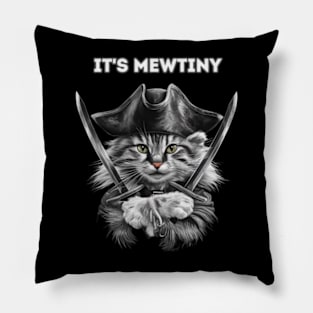 It's Mewtiny! Cat Pirate Mutiny Pillow