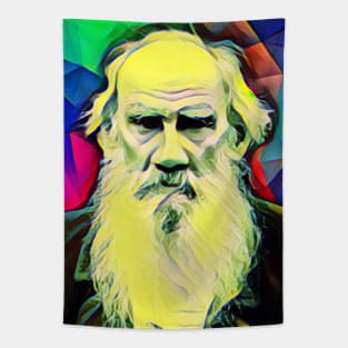 Leo Tolstoy Colourful Portrait | Leo Tolstoy Artwork 7 Tapestry