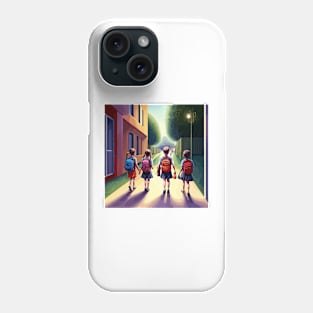 Children going to school Phone Case