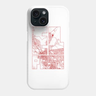 El Paso, USA City Map Typography - Oriental Phone Case