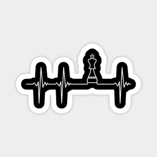 Chess - Heartbeat King Piece - Chess Players Magnet