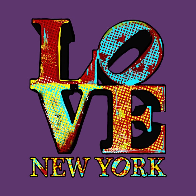 Pop Art LOVE Monument New York by FireflyCreative