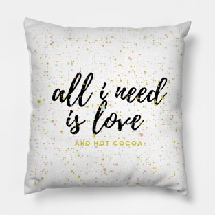 Gold dots with a text for valentine's day Pillow