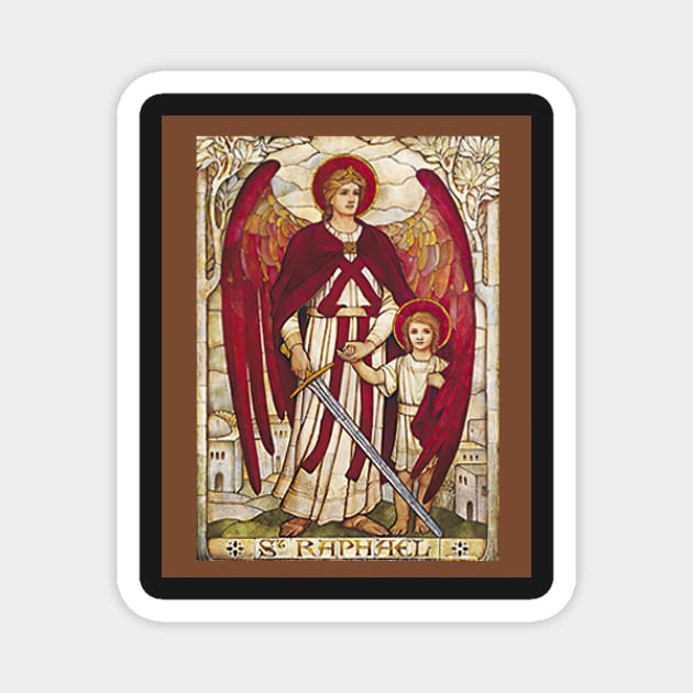 St Raphael Rafael Angel Catholic Saint Archangel Magnet by hispanicworld