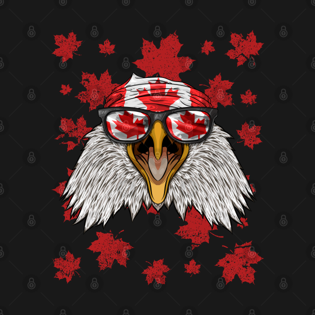 Canadian Bald Eagle Patriotic Canada Flag Maple Leaf Pride Canadian