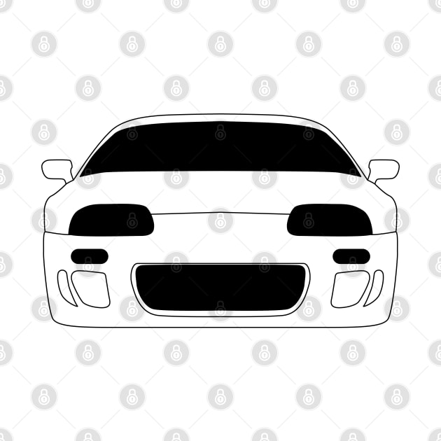 Toyota Supra MK4 Black Outline by kindacoolbutnotreally