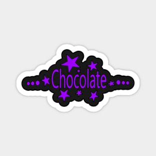 Fun Purple and White Chocolate Sticker Magnet