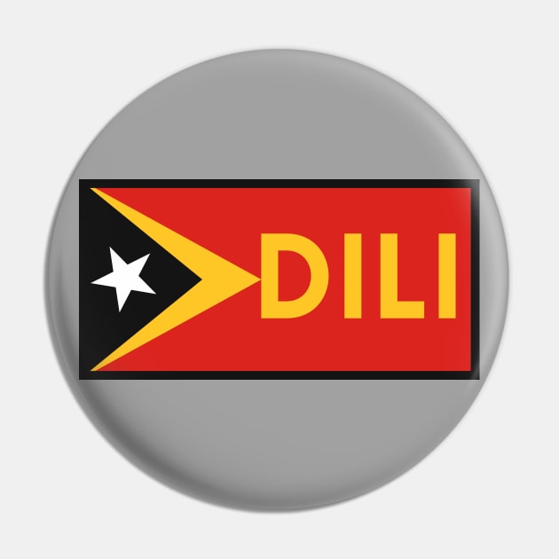 Dili City in East Timor Flag Pin by aybe7elf