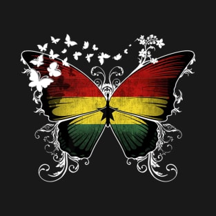 Ghana Flag Butterfly T-Shirt