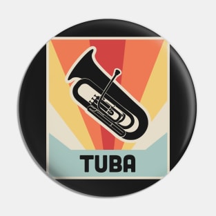 Vintage Style TUBA Poster Pin