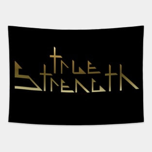 True Strength Gold Logo Tapestry