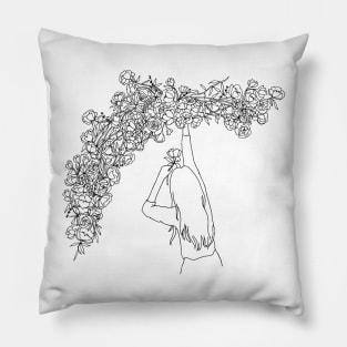 Plant Lady Flower Install Pillow