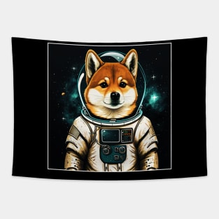 Shiba Inu Dog, Astronaut, Funny Dog Lover Tapestry
