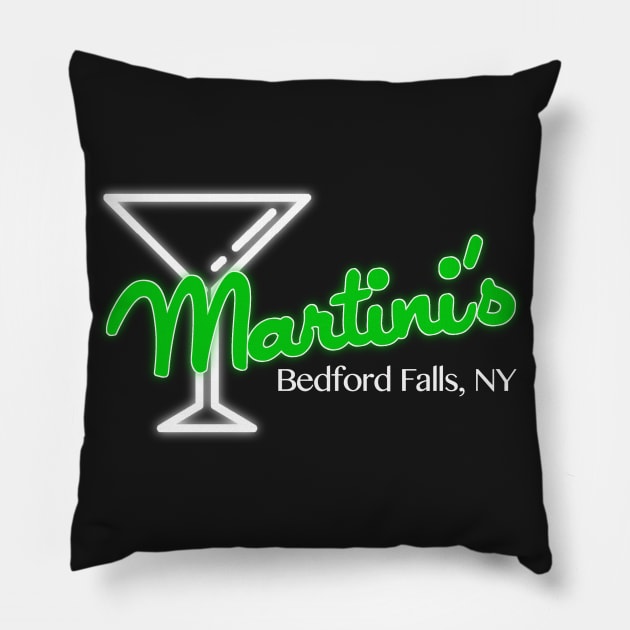 Martini's Bar Pillow by PopCultureShirts