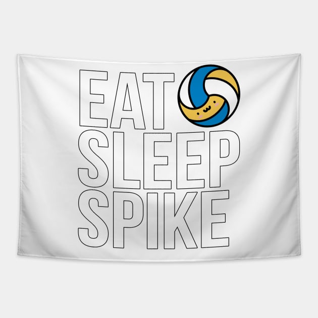 Eat Sleep Spike Tapestry by axfgraphics