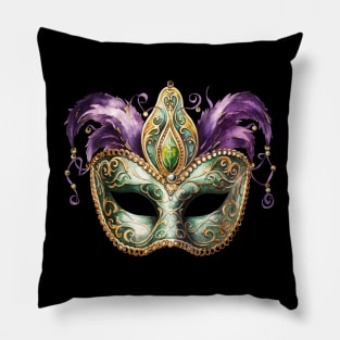 Mardi Gras Mask Pillow