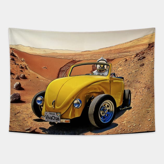 VivaChas and JuJuni Cruising Mars Tapestry by vivachas