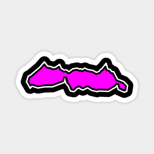 Malcolm Island in a Hot Pink Silhouette - Sointula - Malcom Island Magnet