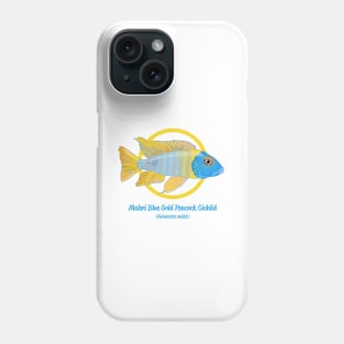 Maleri Blue Gold Peacock Cichlid Phone Case