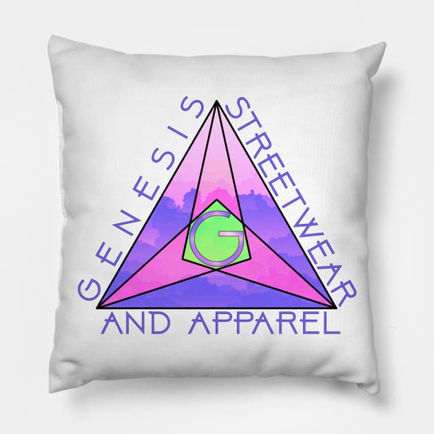 Genesis - Gems Logo Pillow by retromegahero