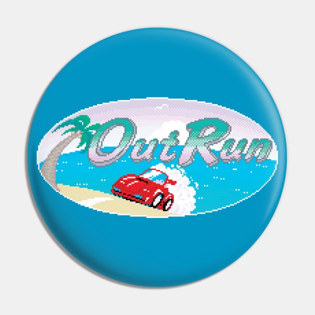 Outrun Logo Pin by GraphicGibbon