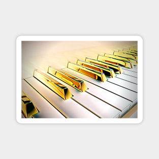 Gold Piano Keys Magnet