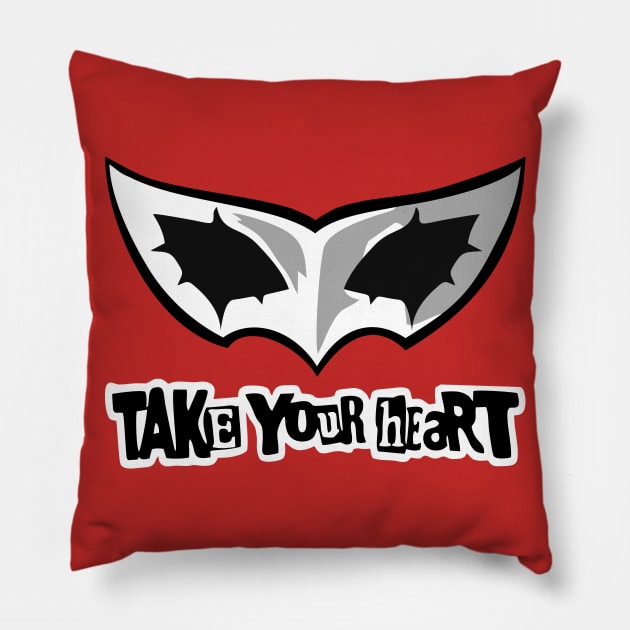 Mask of Joker Will take your heart Pillow by Leonard