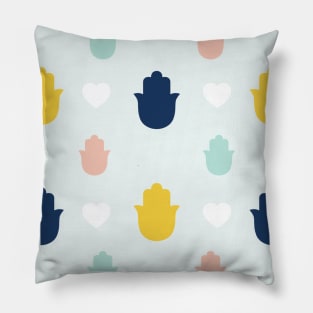 Colorful Hamsa Pattern Pillow