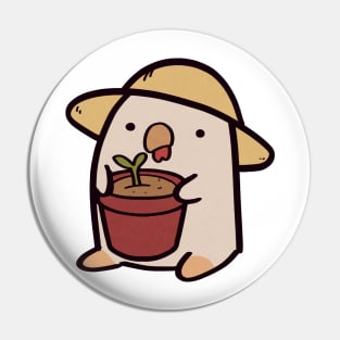 Cute Chicken Plant Lady Pin