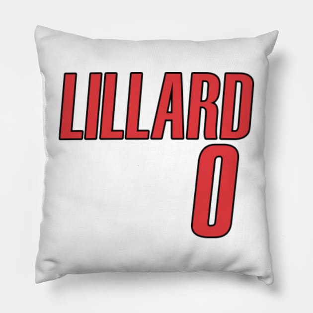 Damian Lillard Jersey White Damian Lillard Pillow TeePublic
