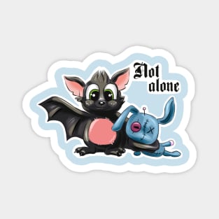 Not alone. Halloween friends. Magnet