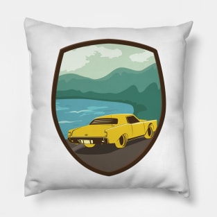 Classic Car Road Trip Pillow