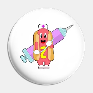 Hotdog Nurse Syringe Pin