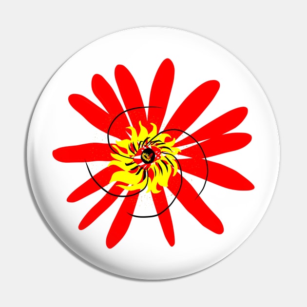 Fire flower abstract sunflower street wear Pin by emilyanime1351