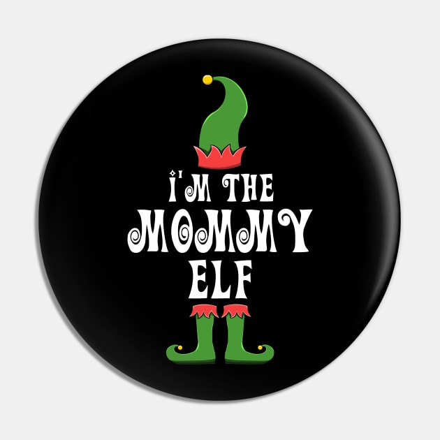 Mommy Elf for Matching Family Group Pin by jkshirts