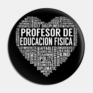 Profesor De Educacion Fisica Heart Pin