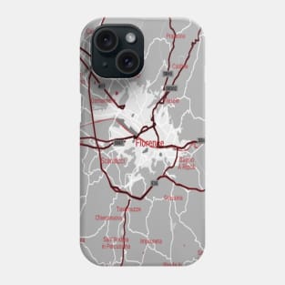 Florence red/ grey map Phone Case