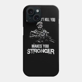 Bearded Special Forces with Weapons Phone Case