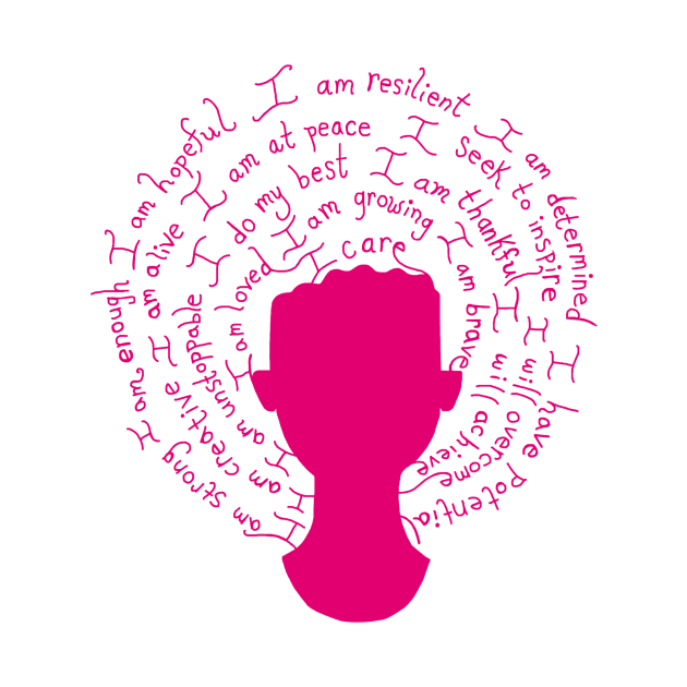 Self Care Matters Magenta Silhouette by Art by Deborah Camp