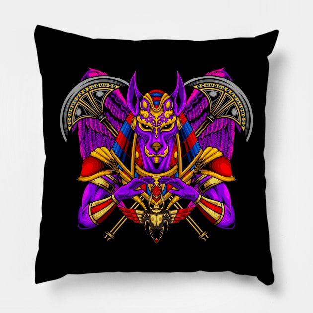 Anubis 3.4 Pillow by Harrisaputra