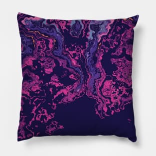 Purple Goth Marble Watercolor Paint Pillow