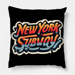 New York Subway graffiti NYC Subway Train Pillow