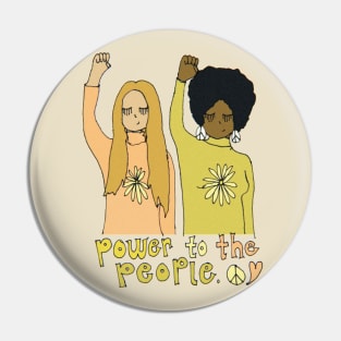 power to the people // retro art by surfy birdy Pin