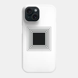 Black Square Geom Phone Case