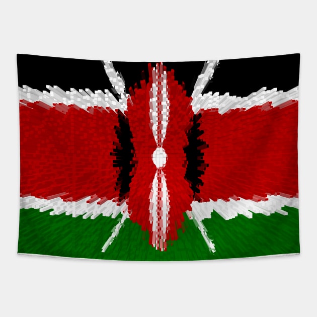 Extruded flag of Kenya Tapestry by DrPen