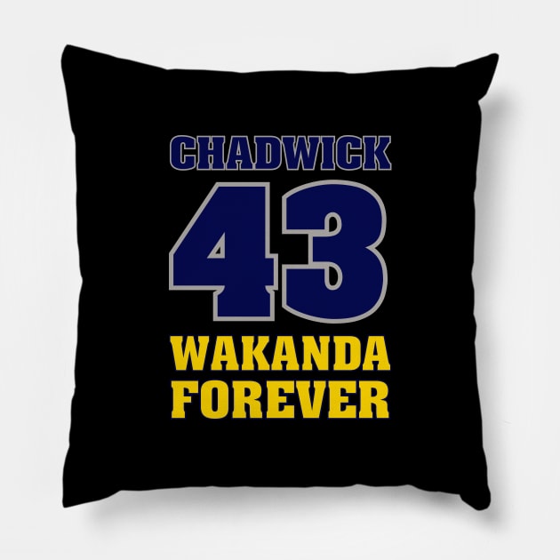 Best Player Chadwick 43 Wakanda Forever Pillow by gastaocared