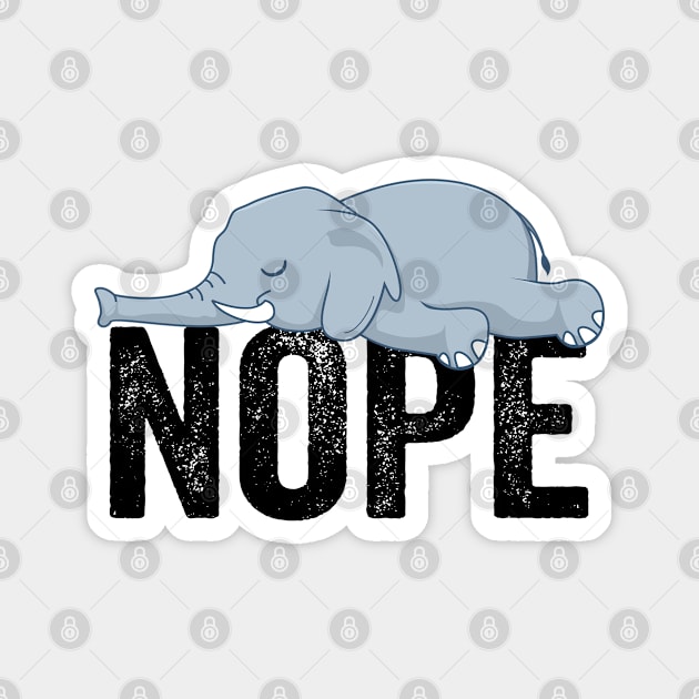 Elephant - Elephant Nope Magnet by Kudostees